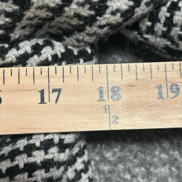 Nick & Mo Black White Houndstooth Peacoat Jacket Women's Medium Double Breasted - Picture 14 of 16